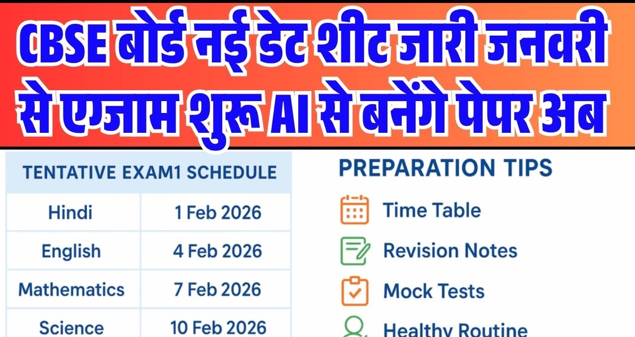 CBSE Board Exam 2026 Date Sheet